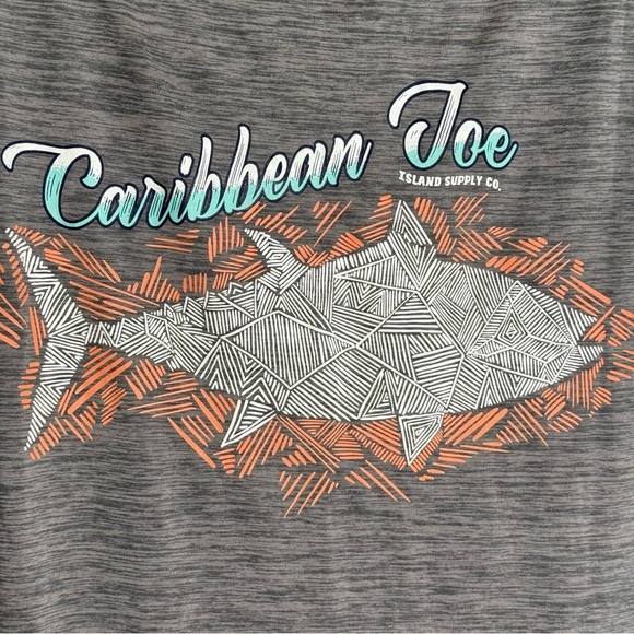 NWT Men’s Caribbean Joe Island Supply Co Breeze Tech T-Shirt Size M Heather grey - Picture 6 of 6